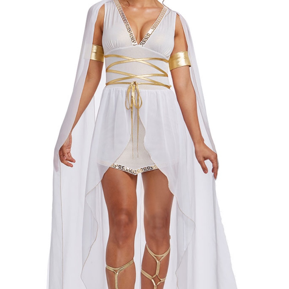 Dreamgirl White and Gold Goddess Costume